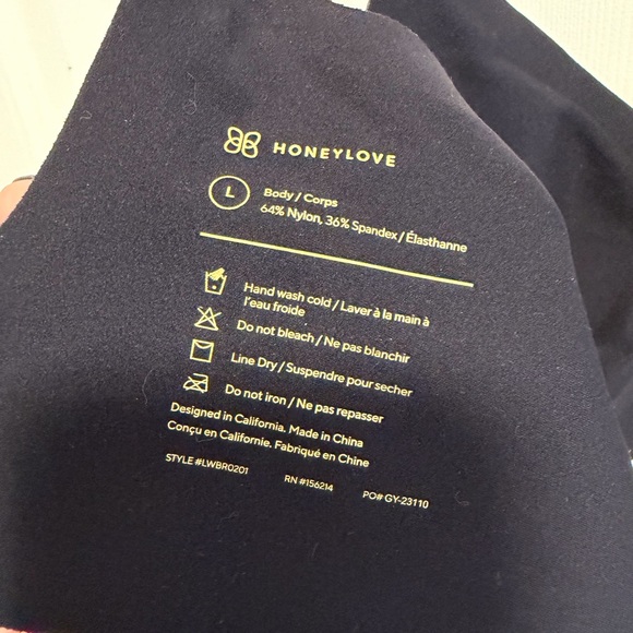 Honeylove Silhouette Wireless Bra Black Size Large - Picture 5 of 6